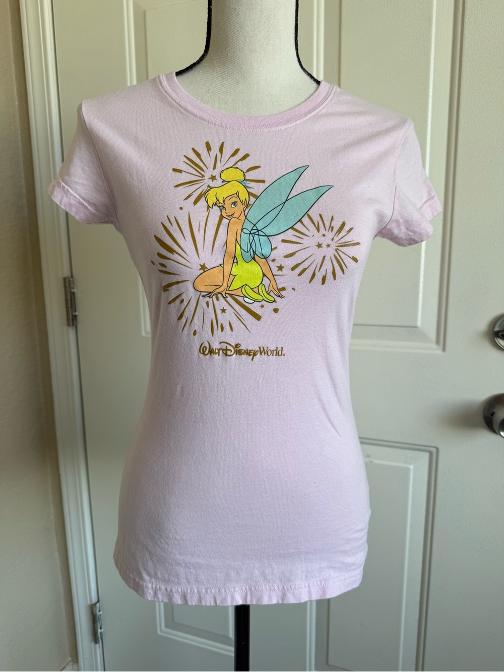 Disney Pink Tinker Bell Graphic Short Sleeve Tee